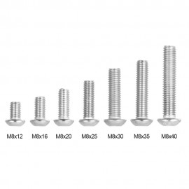 A2 IS07380 304 Stainless Steel Hex Screw Socket Button Bolts Screws M8*16