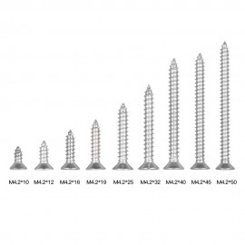 A2 DIN7982 #8 304 4.2mm Stainless Steel Screw Countersunk Self Tapping Wood Screws 4.2mm*10mm