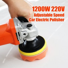 1200W 220V Adjustable Speed Car Electric Polisher Waxing Machine Automobile Furniture Polishing Tool