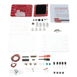 JYE Tech DSO138 Mini Digital Oscilloscope DIY Kit SMD Parts Pre-soldered Electronic Learning Set 1MSa/s 0-200KHz with Transparent Case