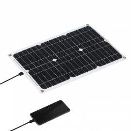 18W 12V Solar Panel Kit Off Grid Monocrystalline Module with Solar Charge Controller SAE Connection Cable Kits