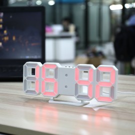 3D LED Digital Clock with Night Mode Adjust the Brightness Electronic Table Clock Alarm Clock Wall Glowing Hanging Clocks