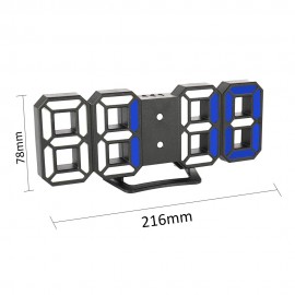3D LED Digital Clock with Night Mode Adjust the Brightness Electronic Table Clock Alarm Clock Wall Glowing Hanging Clocks