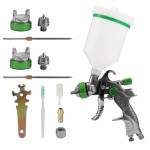 2008 Airbrush Kit HVLP Air Spray Machine Gravitational Force Feed Paint Sprayer Air Brush Set Stainless Steel 1.4mm 1.7mm 2.0mm Nozzle Auto Car Detail Painting for Spot Repairing Face Paint