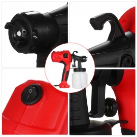 Electric Paint Sprayer Removable High-pressure Paint Spray Gun Adjustable Air and Paint Flow Control UK Plug
