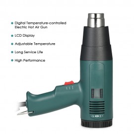 High Quality LCD Digital Temperature-controlled Electric Hot Air Gun Heat Gun Tool Set with 4pcs Nozzles 1800W AC220V