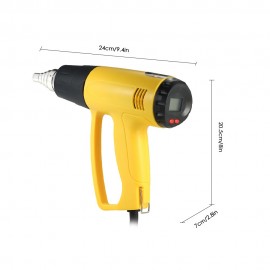 High Quality LCD Digital Temperature-controlled Electric Hot Air Gun Heat Gun Tool Set with 4pcs Nozzles 2000W AC220V